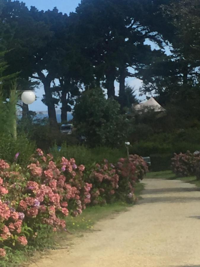 Les Hortensias grande tente familiale deux chambres et séjour vue mer sur camping nature Plestin-les-Grèves Esterno foto