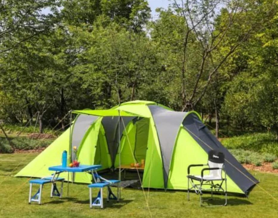Les Hortensias grande tente familiale deux chambres et séjour vue mer sur camping nature Plestin-les-Grèves Esterno foto